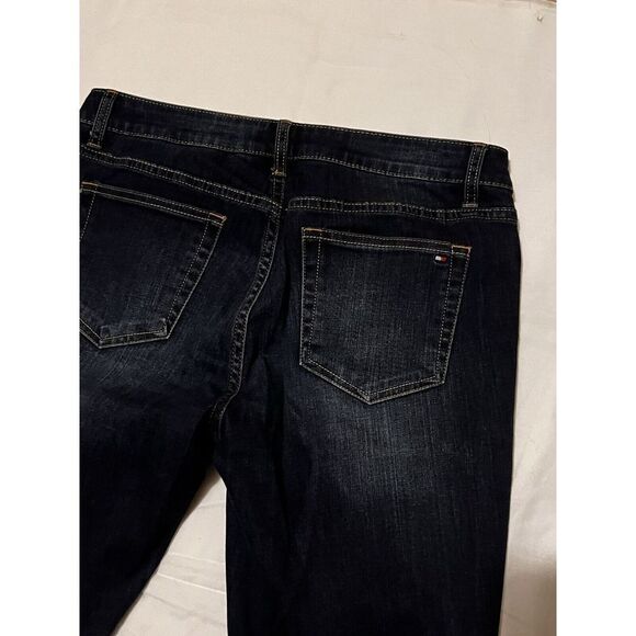 0214 Tommy Hilfiger Women 33x25.5 Capri Straight Leg Jeans Blue Denim - Picture 4 of 5